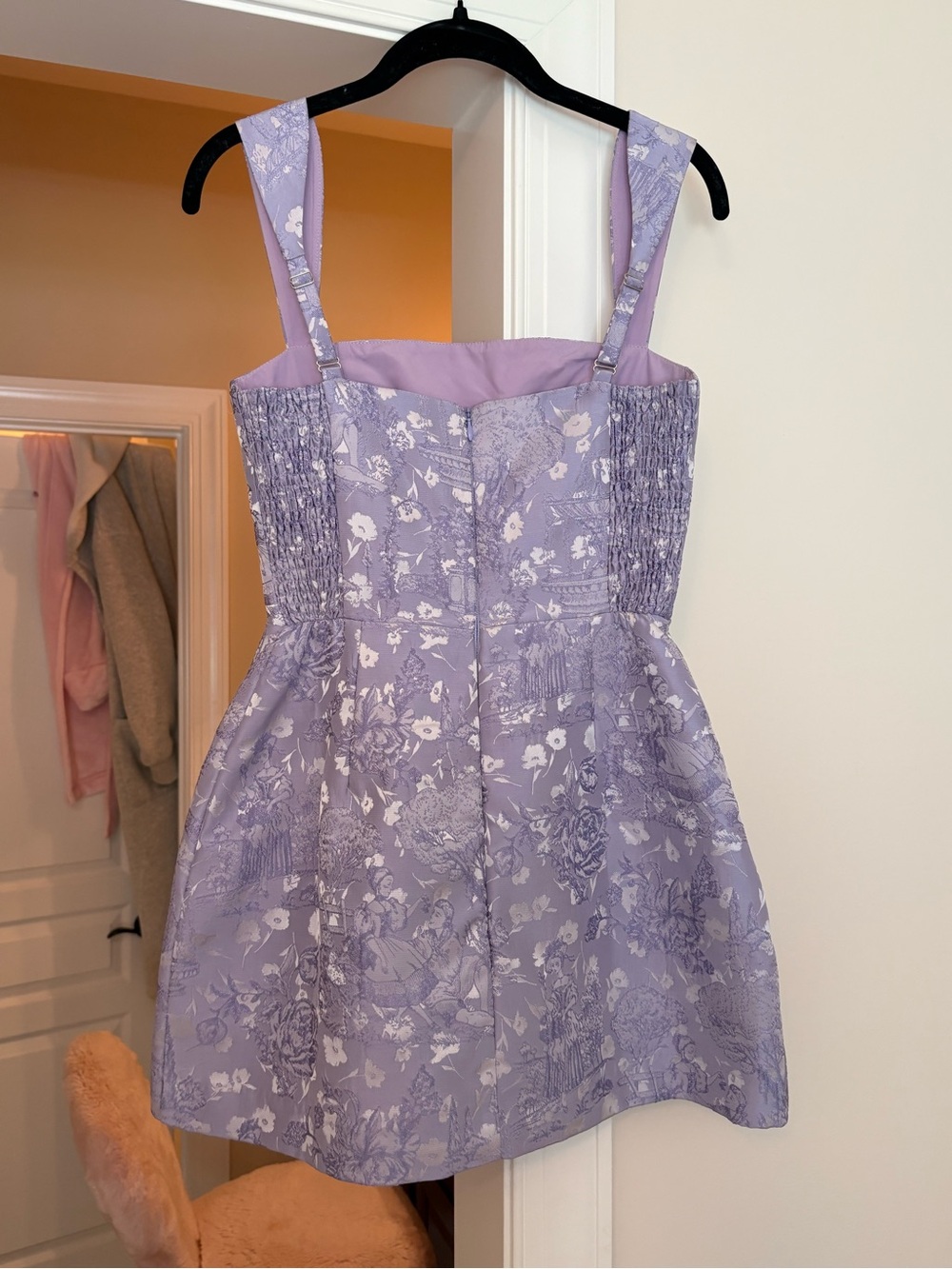 Amanda Uprichard Lavender jacquard Bethany mini dress - Picture 2 of 4